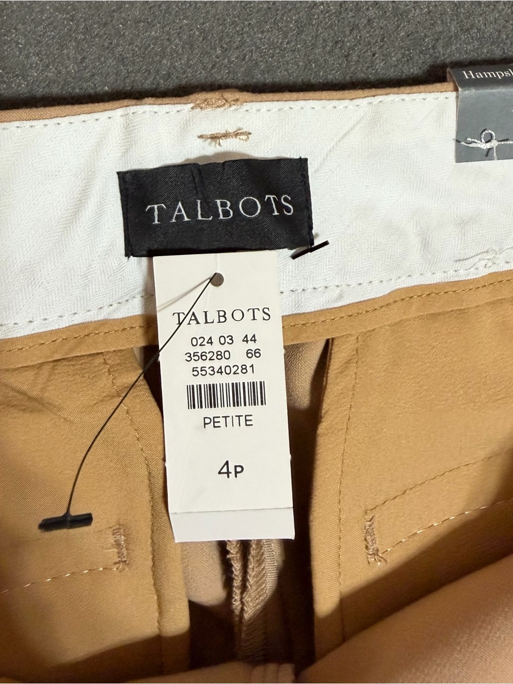 Talbots Womens Hampshire Ankle Pants Tan Stretch Mid Rise Career Sz 4 NWT - Picture 5 of 16